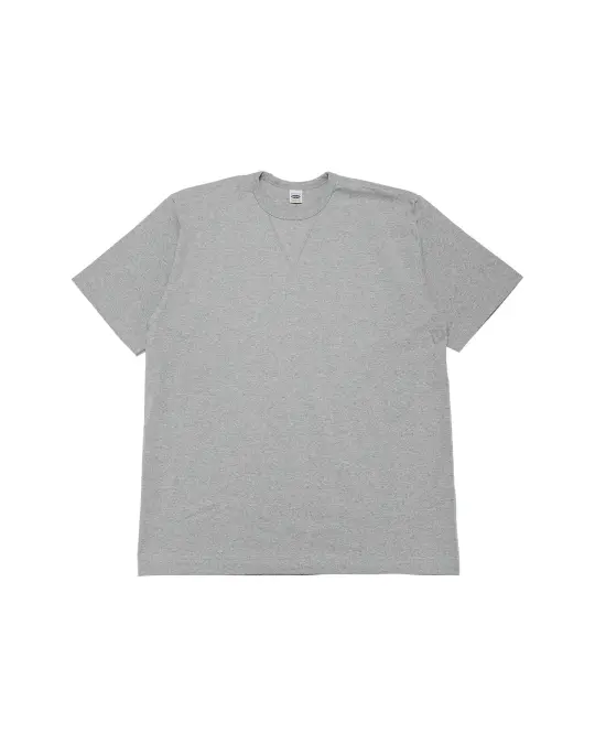 Denime Lot. 275 Front V Crew Neck T-Shirt Solid Color Heather Gray