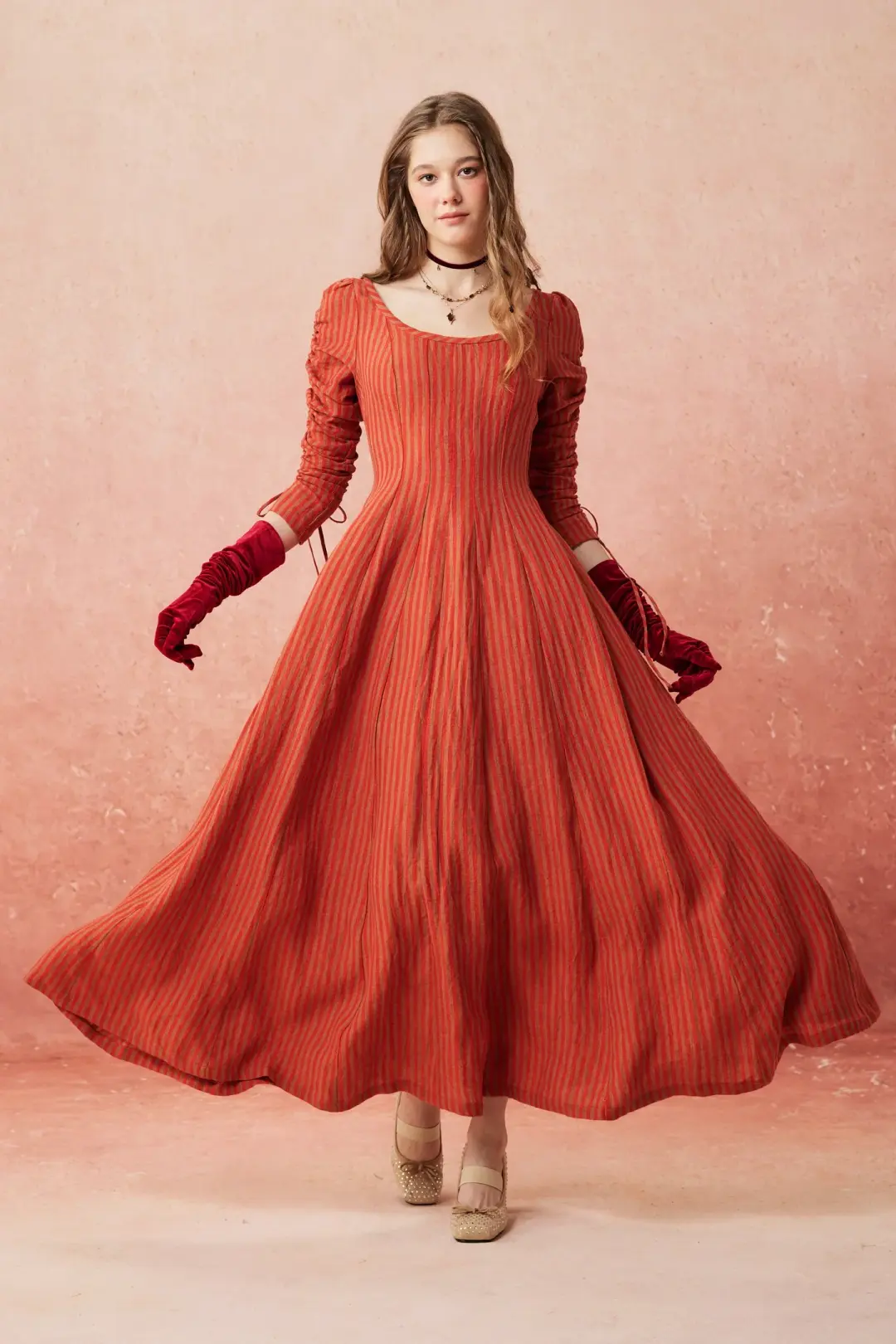 Crystal 17 | Victorian maxi linen dress