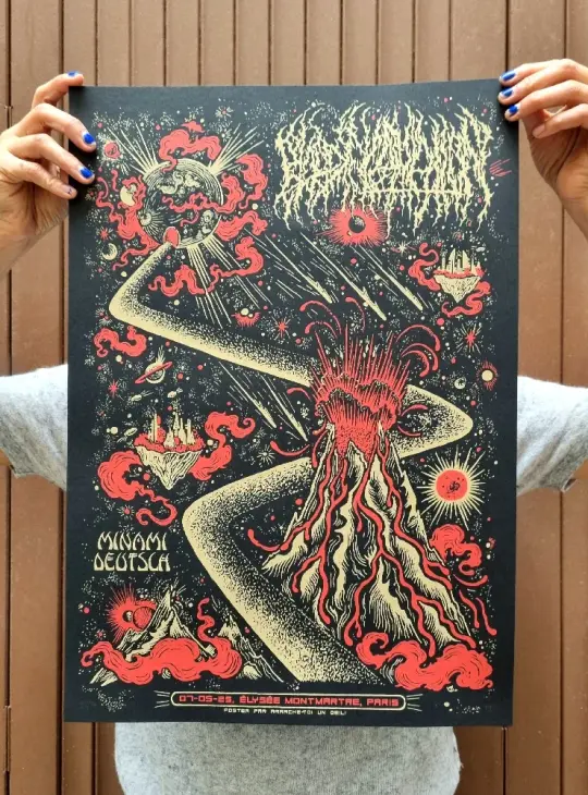 Blood Incantation/ Minami Deutsch (gigposter Paris 2025)