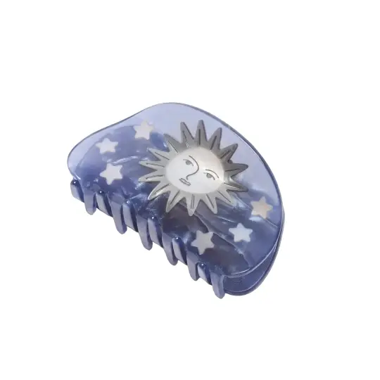 Pleiades Moon Stars Constellation Acetate Hair Claw Clip