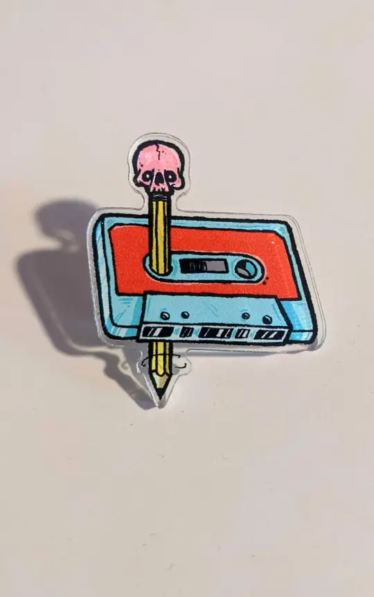 Tape & Pencil Acrylic Pin