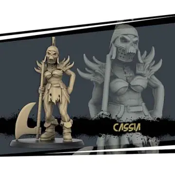 cassia gladiator miniature in 28mm scale for tabletop RPGs.