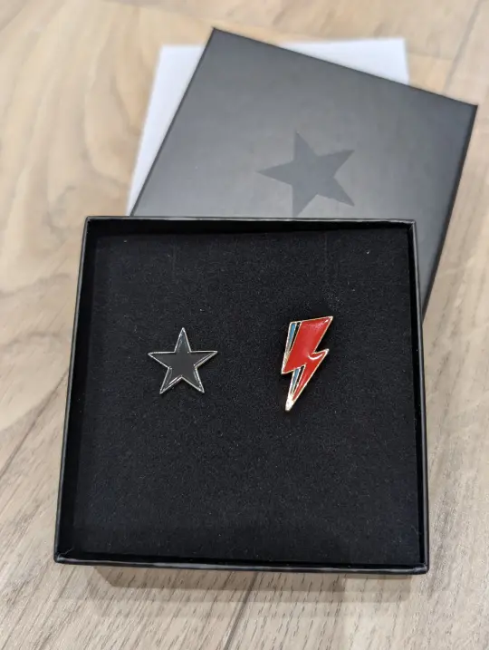 Blackstar and Lightning Bolt Badge Set