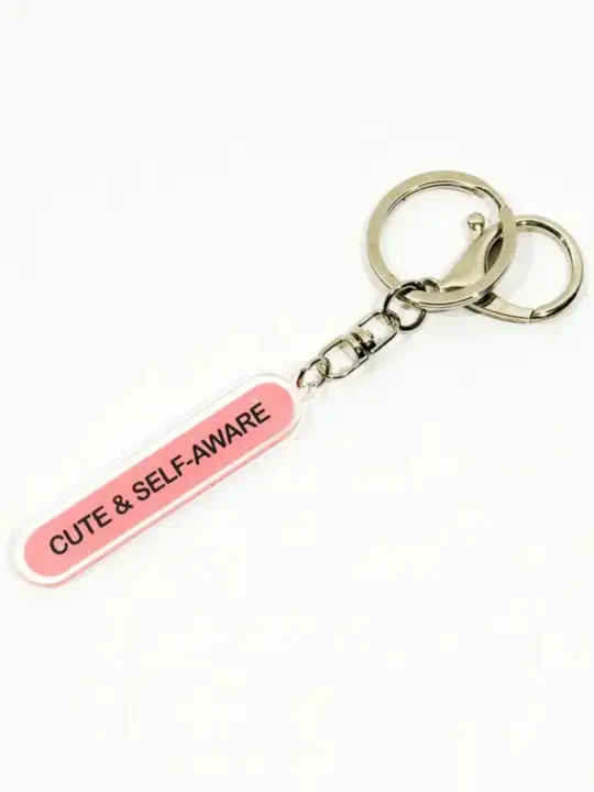 Cute & Self-Aware Recycled Acrylic Keychain