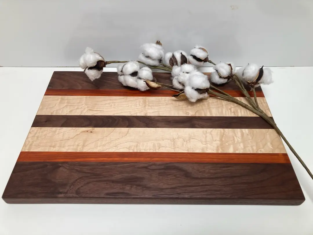 Mixed Black Walnut, Maple & Padauk Joined Board (A)