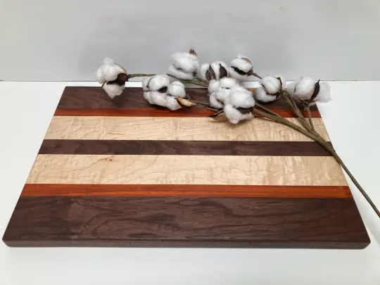 Mixed Black Walnut, Maple & Padauk Joined Board (A)