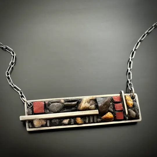 Bear Run Rectangle Pendant II