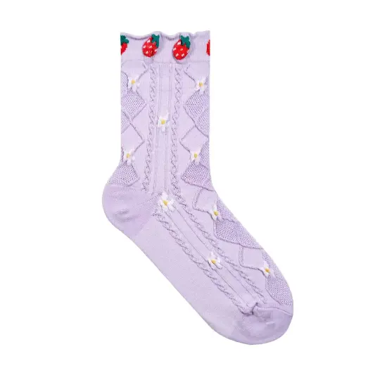 Purple Strawberry Socks
