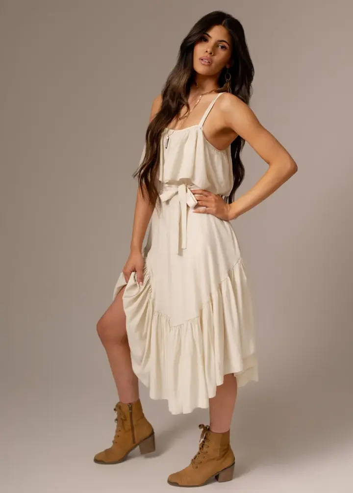 Basil Dress in Ecru