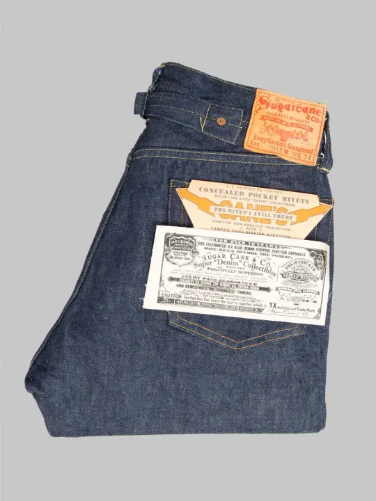 Sugar Cane 1942 Super "Denim" Collectibles #05 14.25oz Blue Denim Waist Overalls