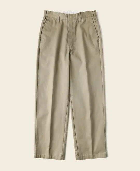 1970s Straight-Leg Work Pants - Khaki
