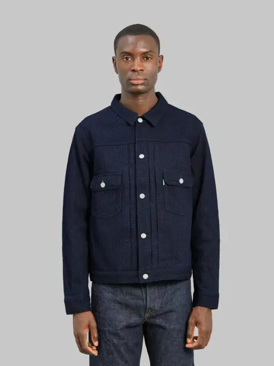 Omoto Denim 3220 12oz Cube Sashiko Denim Type II Jacket