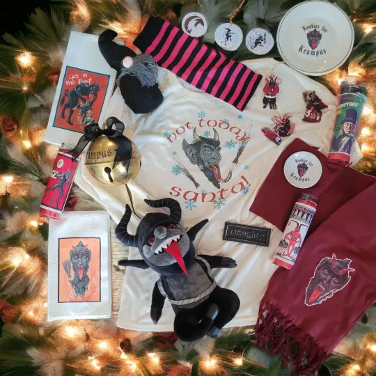 Krampus Holiday Gift Box Spooky Christmas Krampusnacht Naughty or Nice