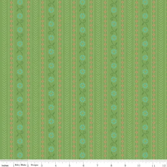 Key Lime Cross Stitch From First Blooms