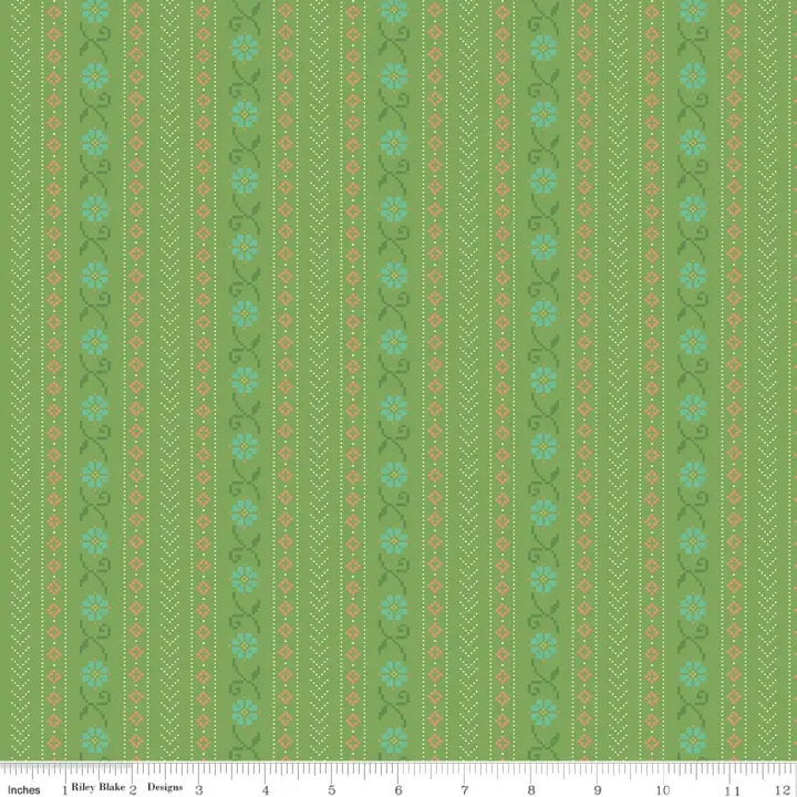 Key Lime Cross Stitch From First Blooms