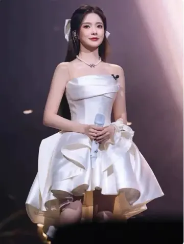 Silky Satin Strapless Women's Homecoming Dress White Corset Short Prom Dress Party Dress RS2756