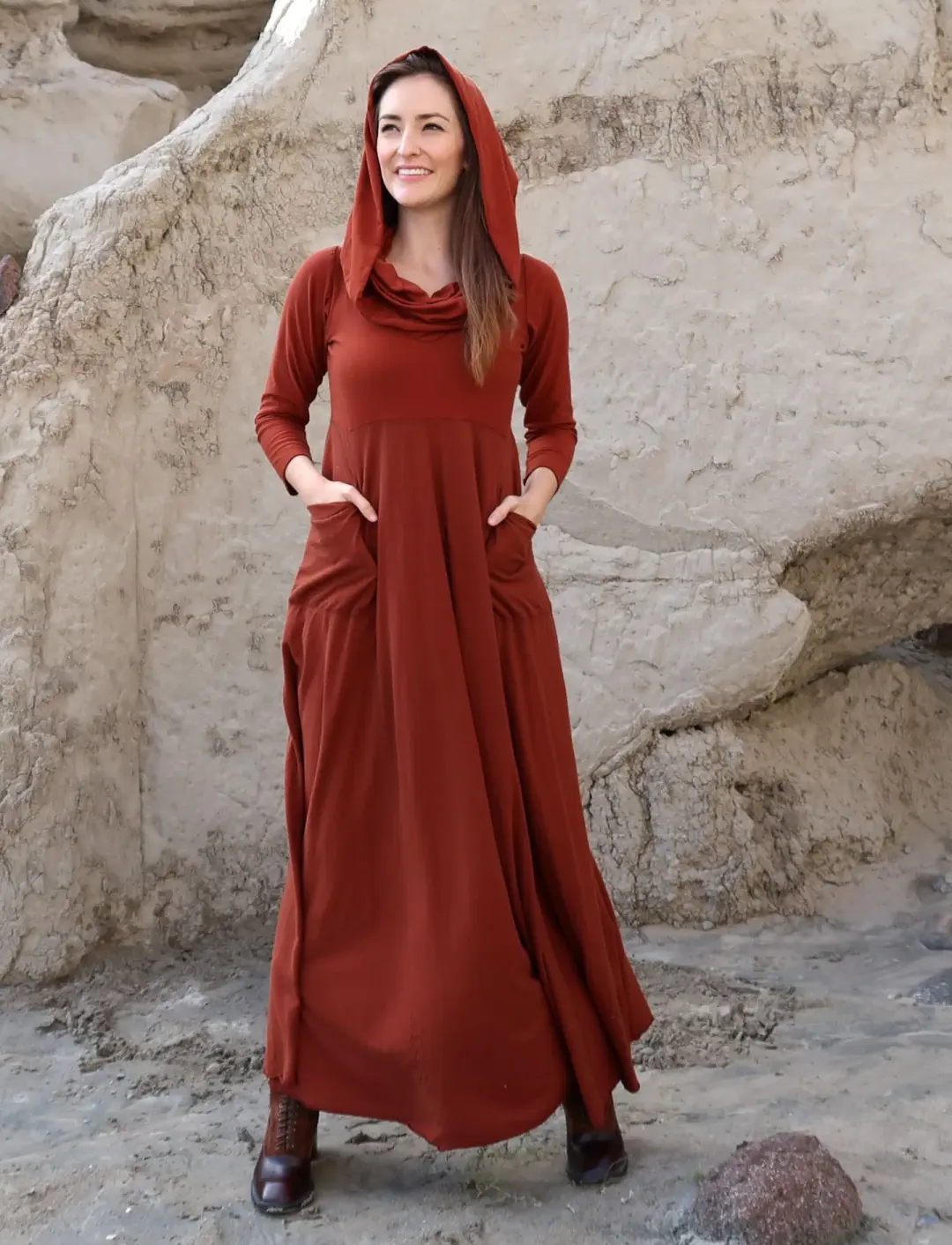 Super Cowl Perfect Pockets Eclipse Long Dress
