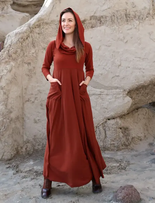 Super Cowl Perfect Pockets Eclipse Long Dress