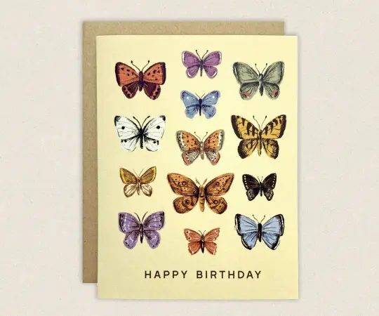 The Wild Wander - Happy Birthday Butterflies Greeting Card
