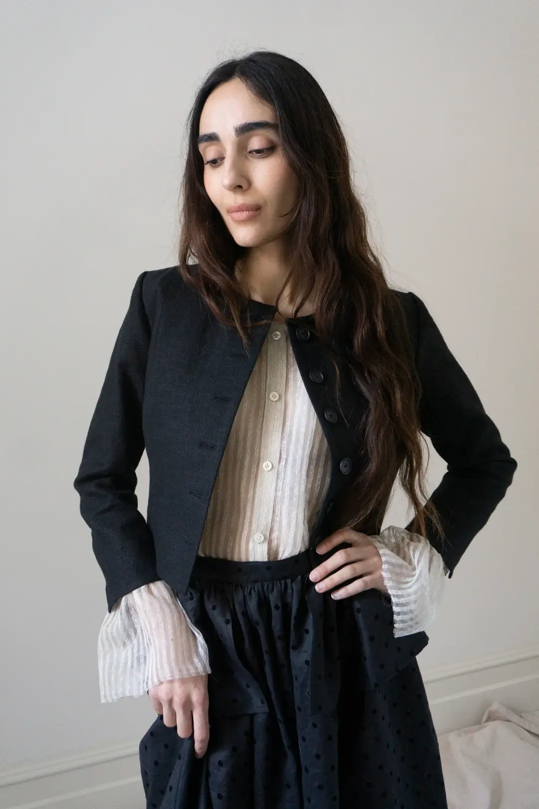 Rima Linen Jacket - Black