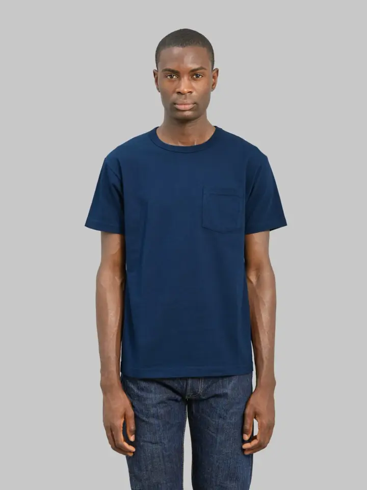 Buzz Rickson's BR78711 Loopwheel Pocket T-Shirt Navy