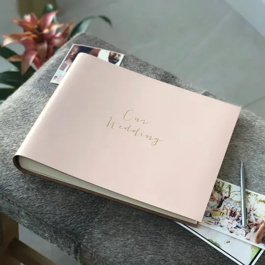 'Our Wedding' Landscape Leather Guest Book