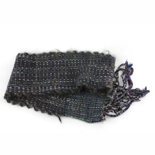 Handwoven Blue & Purple Scarf