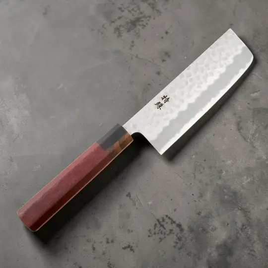 TOKUSHU KNIFE  Stainless Clad White #2 175mm Nakiri with Rosewood wa Handle