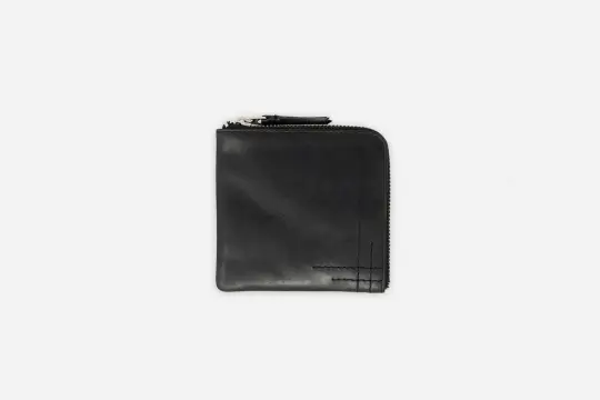Zip Wallet ~ Black Cowhide
