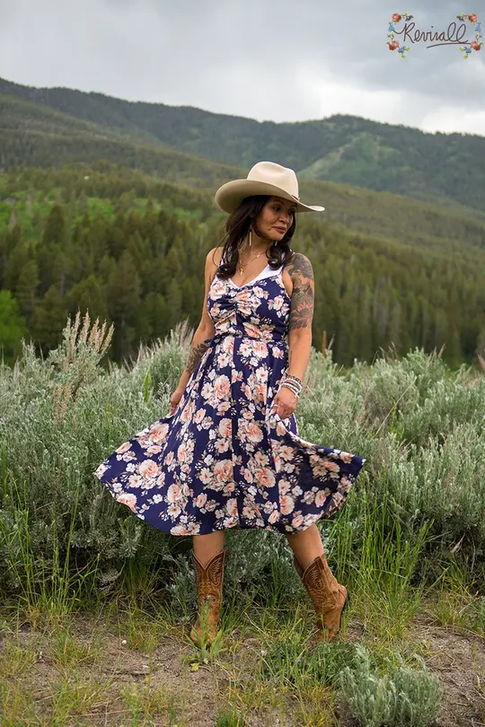 Grace Sundress in Apple Blossom-Medium
