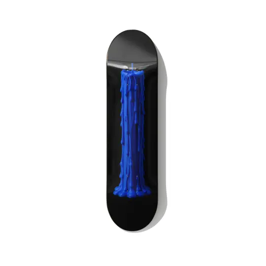 Blueprint Candle – Blue Monochrome Skateboard Wall Art