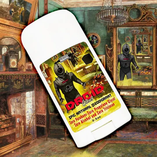 Droid Black Artisan Natural Deodorant | Sport Strength | Homage to Floïd Black