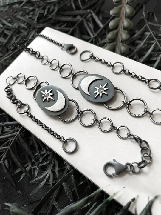 Lunar Moissanite Bracelet and Choker
