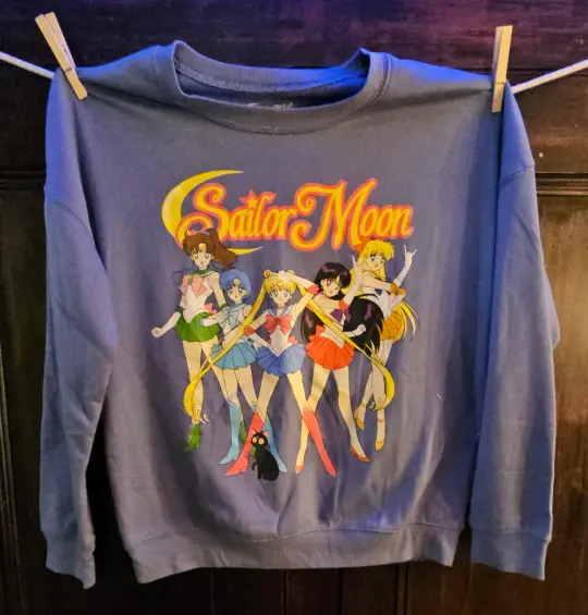 Sailor Moon original 5 crewneck sweatshirt, S