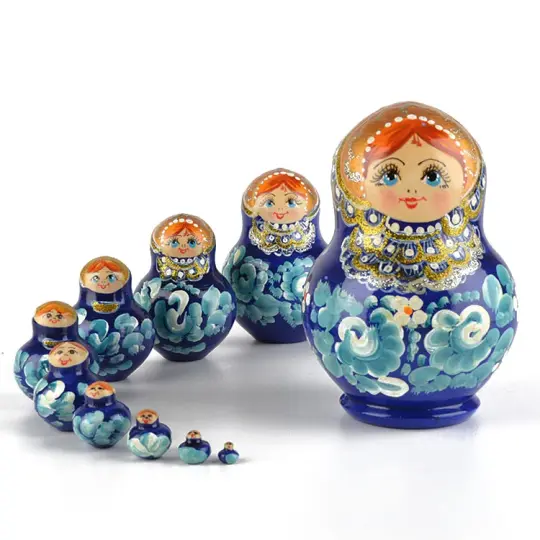 10 pc Matryoshka in Blue