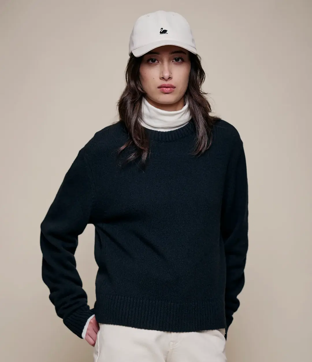 Cropped Recycled Cashmere Sweater