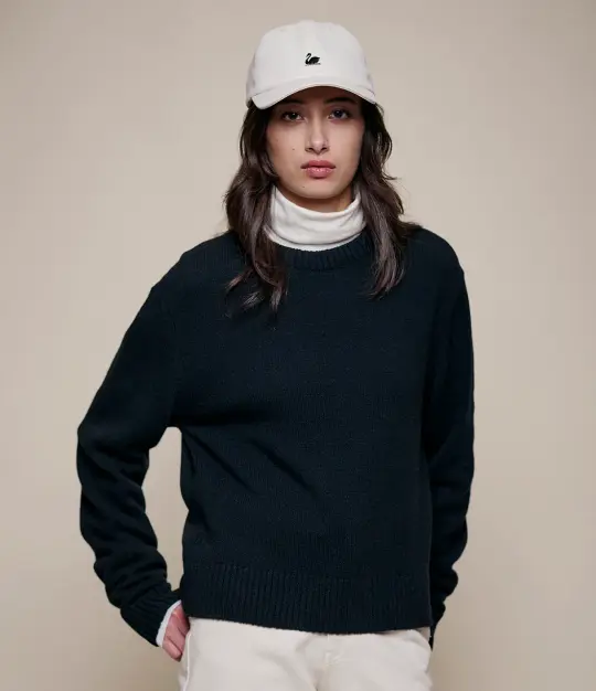 Cropped Recycled Cashmere Sweater