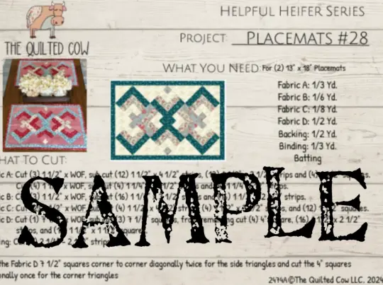 Helpful Heifer Placemats #28