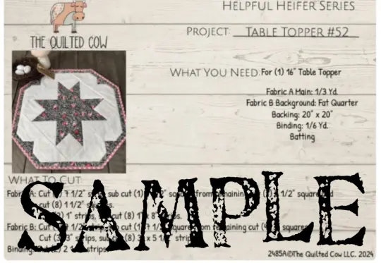 Helpful Heifer Table Topper #52