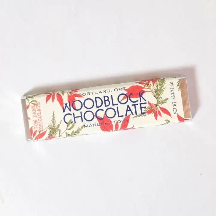 Double Origin Chocolate Bar - Poinsettia Wrapper