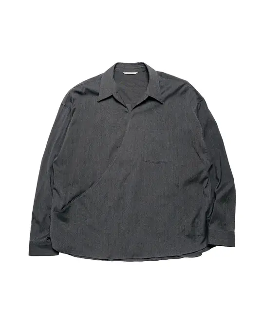 Old Joe Asymmetry Front Tunic Shirts (Long-Sleeve) Graphite