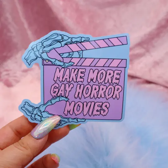 Make More Gay Horror Movies Large Vinyl Sticker