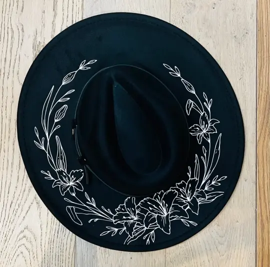 Lilies Vegan Felt XL Brim Hat