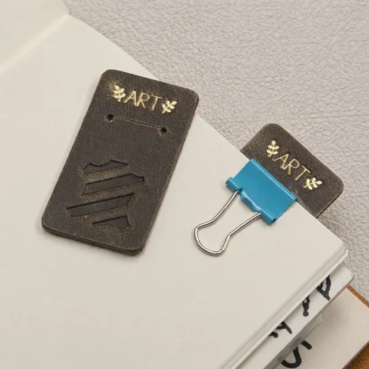LEATHER TABS | 'IDEAS' & 'ART'