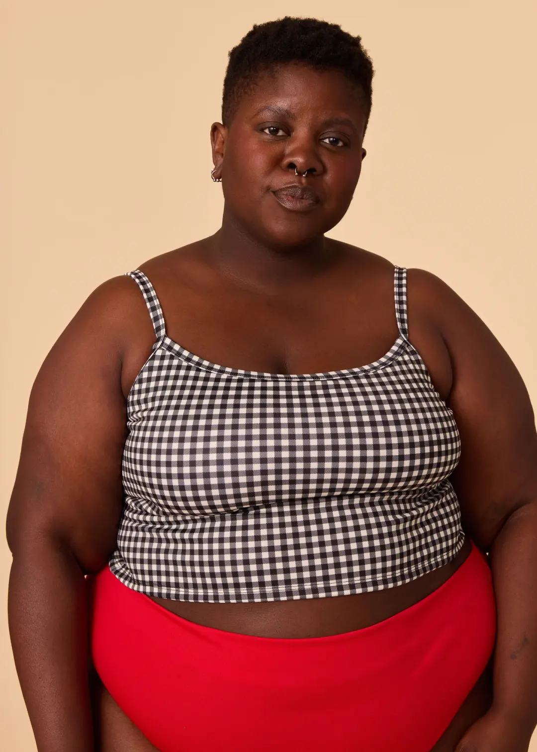 THE STACEY TOP [Black Gingham]