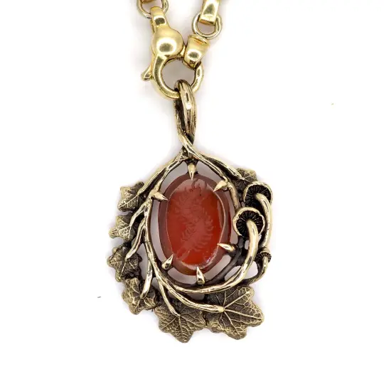 Centipede intaglio pendant