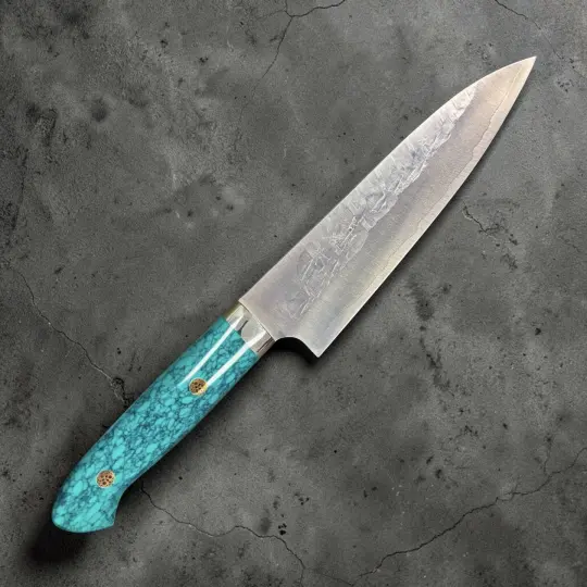 Takeshi Saji SRS-13 Gyuto 180 mm Turquoise Western Handle