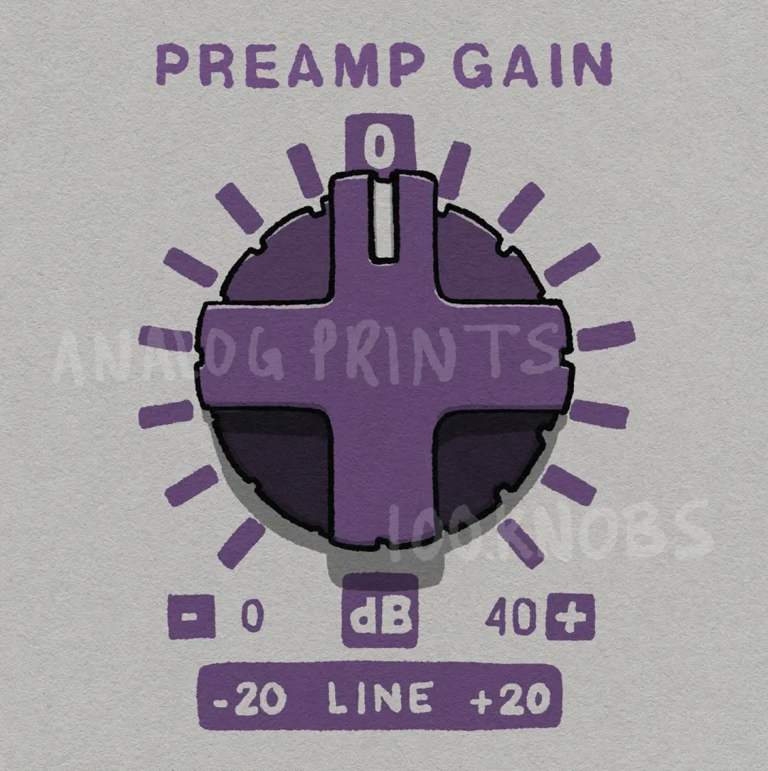 #100knobs  041/100 737 Preamp Gain Control POSTER
