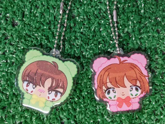 card collecting magical girl teddy bear large acrylic charm