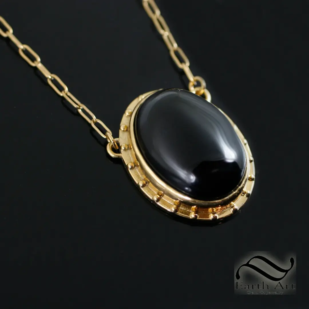 Mox Jet Pendant - With Different metal options -MTG Inspired